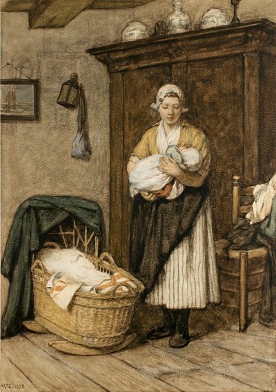 The Firstborn, 1875 by David Adolph Constant Artz